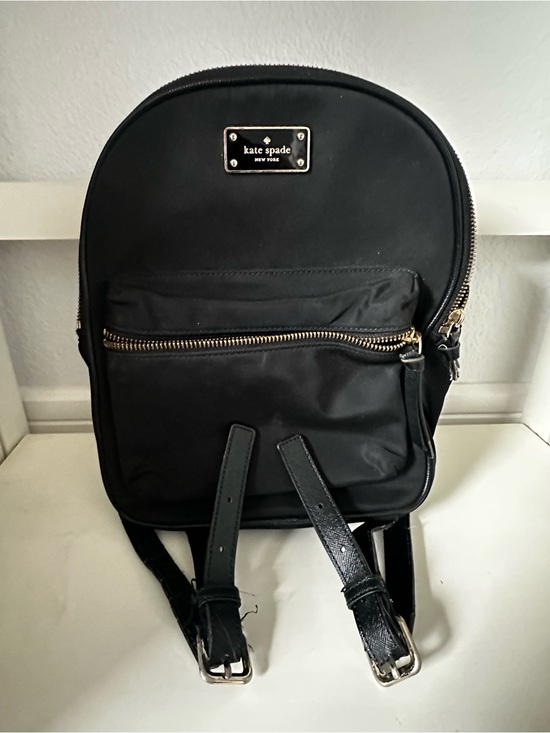 kate spade Handbags - kate spade black backpack with gold hardware